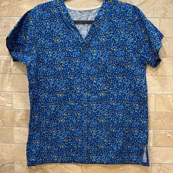 Holiday Medical Scrub Top and Matching Jacket Set Size Medium 100% Cotton - Picture 2 of 10